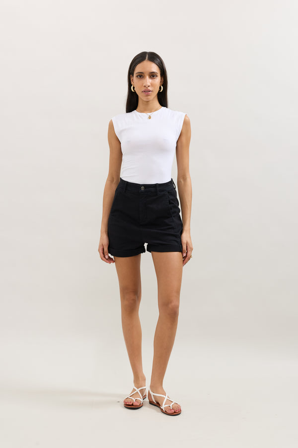 Color:Noir, Short Lou Coupe Ballon - Vue 1 - Place du Jour