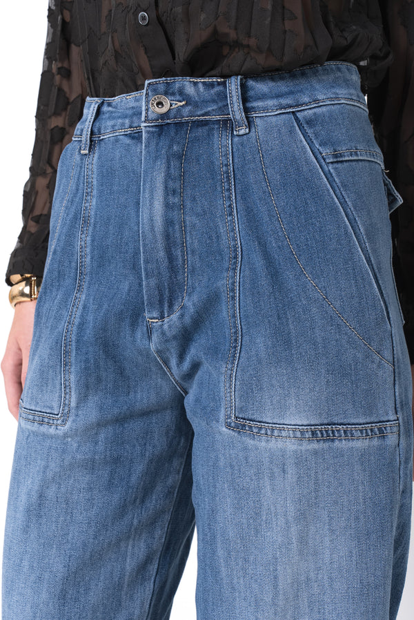 Color:Jean bleu, Jean Jeanne Sarouel Bleu Femme - Place du Jour