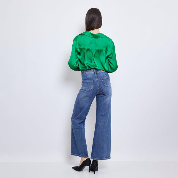 Color:Jean bleu,Jean Vintage Coupe Large - Jean Femme - Place du jour