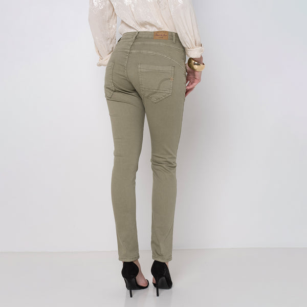 Boyfriend Taille Haute à Boutons