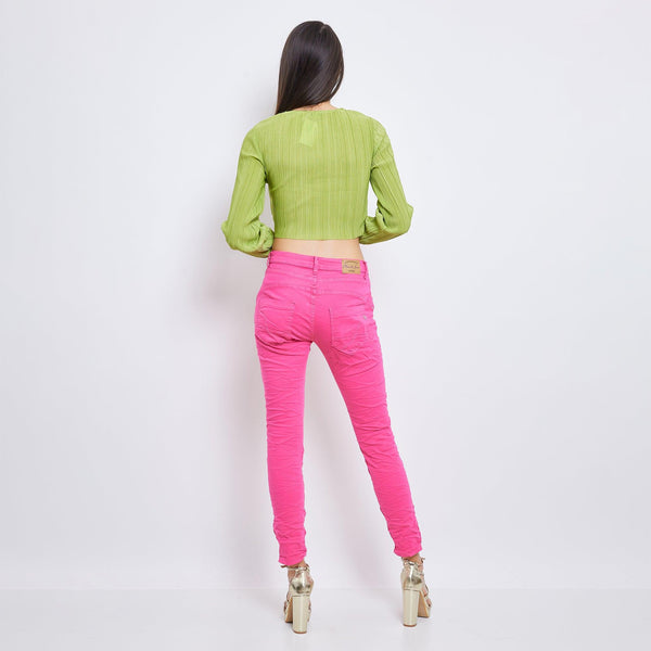 Boyfriend Taille Haute à Boutons