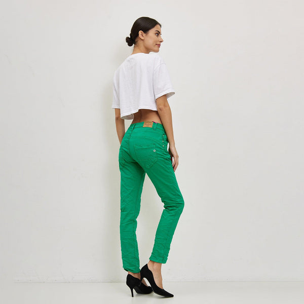 Color:Vert ,Boyfriend Taille Haute à Boutons - Jean femme - Place du jour
