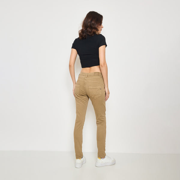 Boyfriend Taille Haute à Boutons