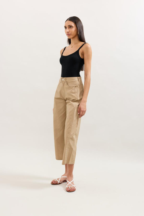 Color:Camel,Pantalon Parachute Léger - Pantalon Femme - Place du Jour