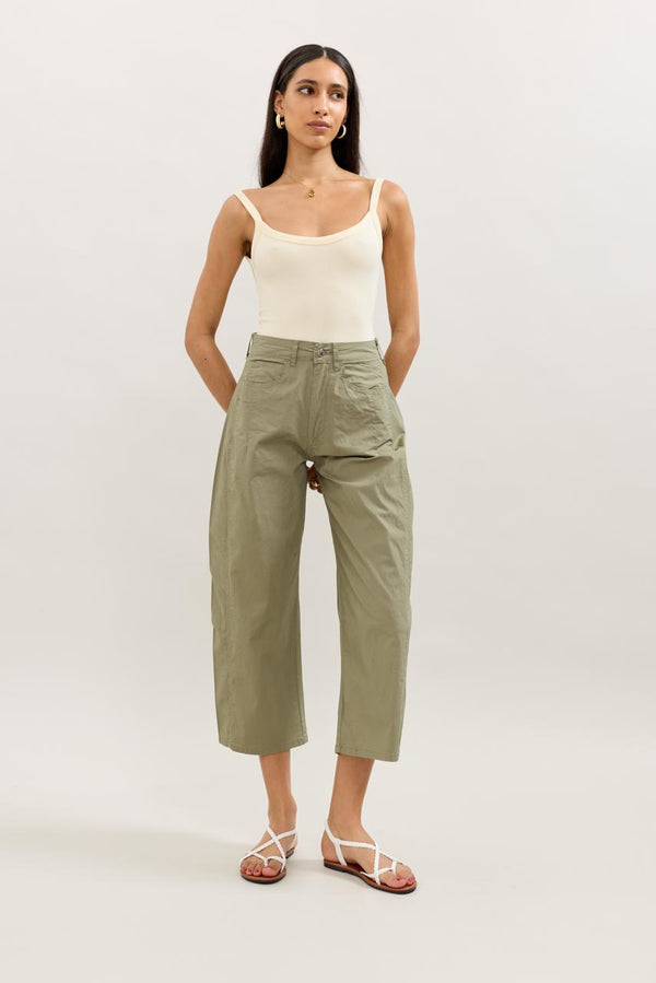 Color:Kaki,Pantalon Parachute Léger - Pantalon Femme - Place du Jour