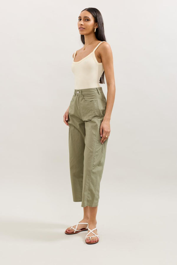 Color:Kaki,Pantalon Parachute Léger - Pantalon Femme - Place du Jour