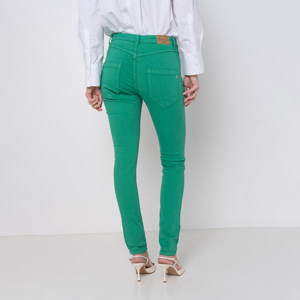 Color:Vert ,Boyfriend avec boutons fantaisies - Pantalon Couleurs Femme - Place du jour