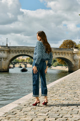 Jean bleu,Veste tweed carreaux Élise - Veste femme - Place du jour