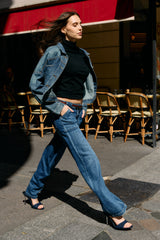 Jean bleu,Veste en jean courte Louna - Veste femme - Place du jour