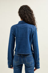 Jean bleu, Veste Napoléon Denim Officier - Vue 6 - Place du Jour