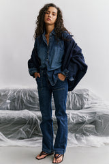 Jean bleu, Chemise en Jean Oversize - Vue 2 - Place du Jour