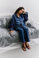 Jean bleu, Chemise en Jean Oversize - Vue 4 - Place du Jour