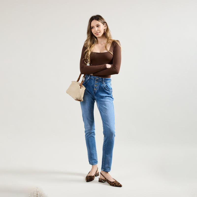 Jean Boyfriend Classique Taille Haute