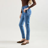  Jean bleu, Jean Boyfriend Taille Haute - Jean Femme - Place du jour