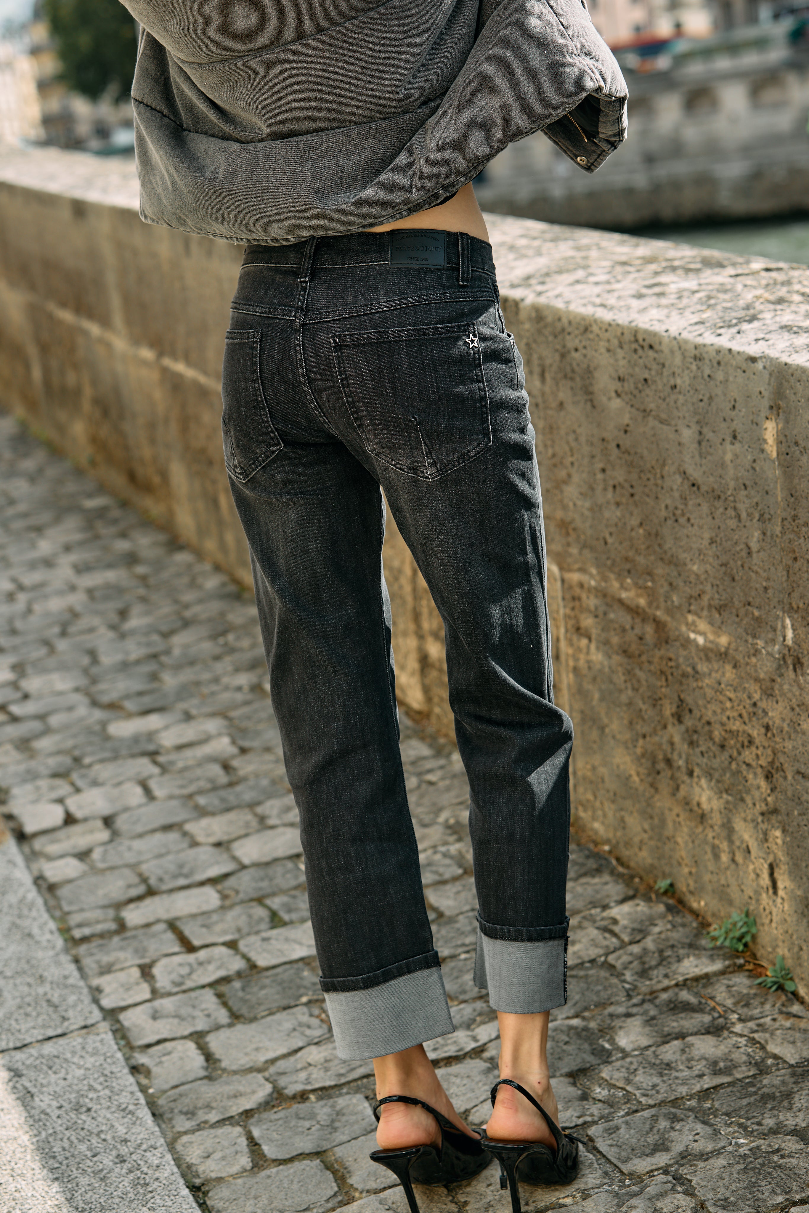 Jean Droit Avec Revers Tendance Place du jour