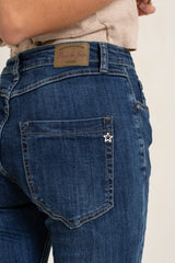 Jean bleu fonce,Pantalon Bella couleurs boyfriend - Pantalon femme - Place du jour