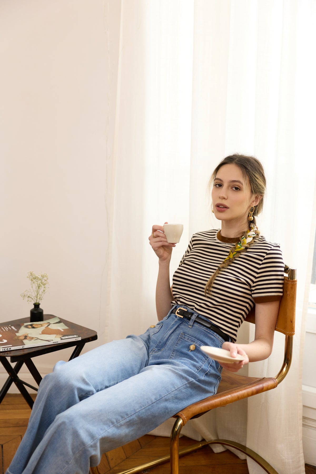 Jean bleu clair,Elia Coupe évasée poche plaquée - Jean femme - Place du jour