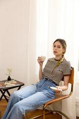 Jean bleu clair,Elia Coupe évasée poche plaquée - Jean femme - Place du jour