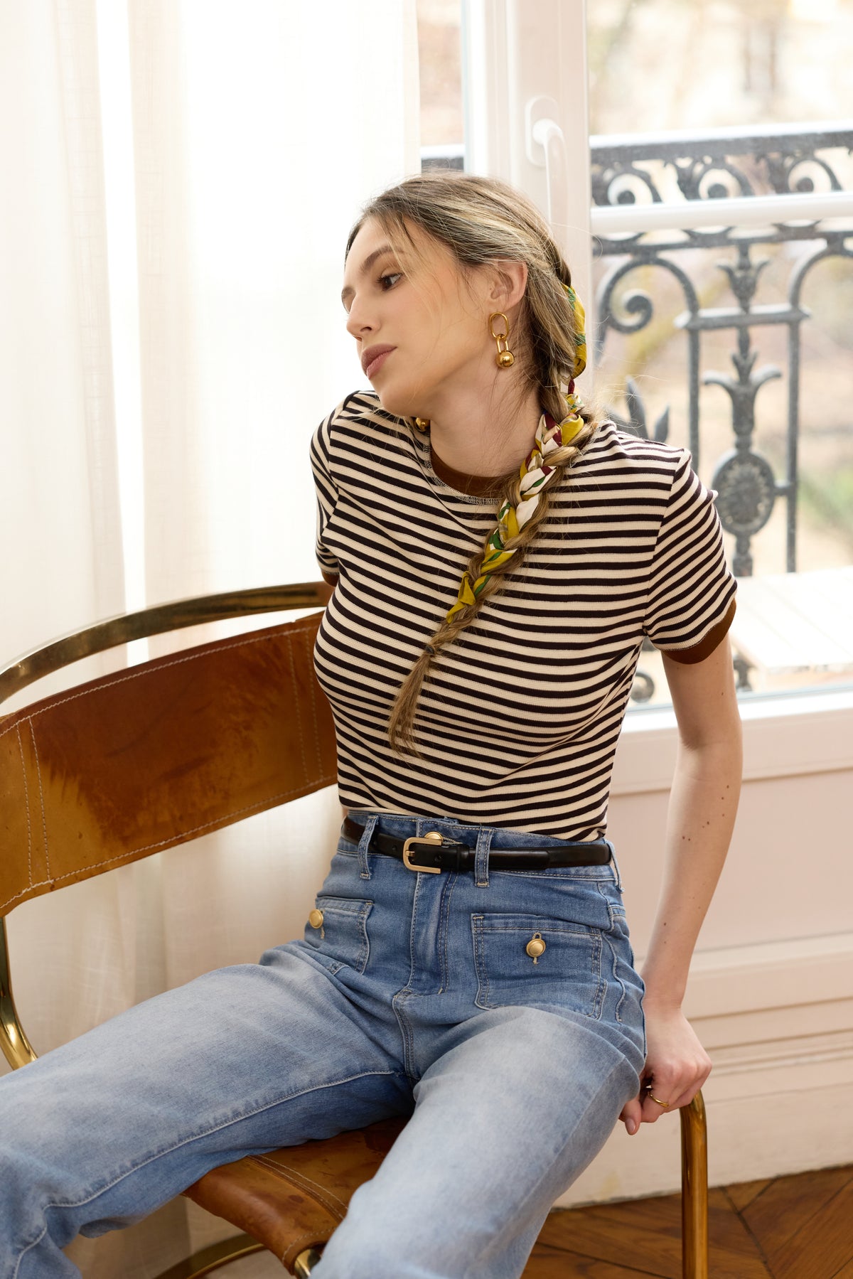 Jean bleu clair,Elia Coupe évasée poche plaquée - Jean femme - Place du jour