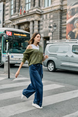 Jean bleu,Jean droit large Capucine - Jean femme - Place du jour