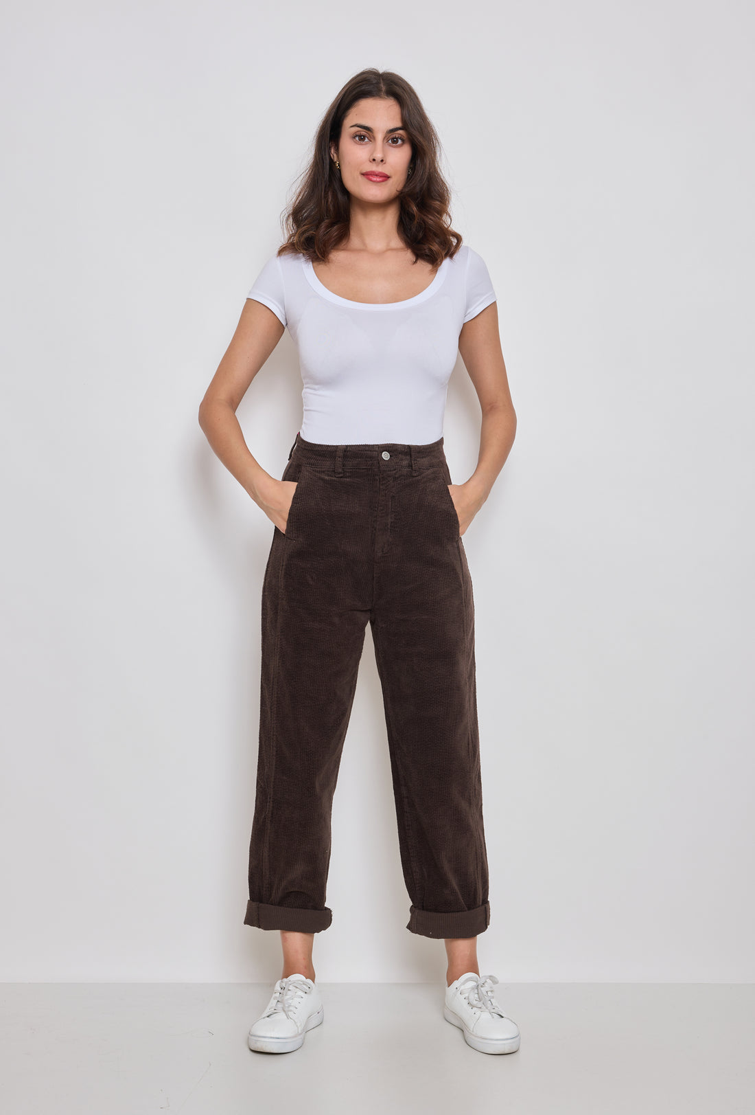 Pantalon ballon en velours côtelé