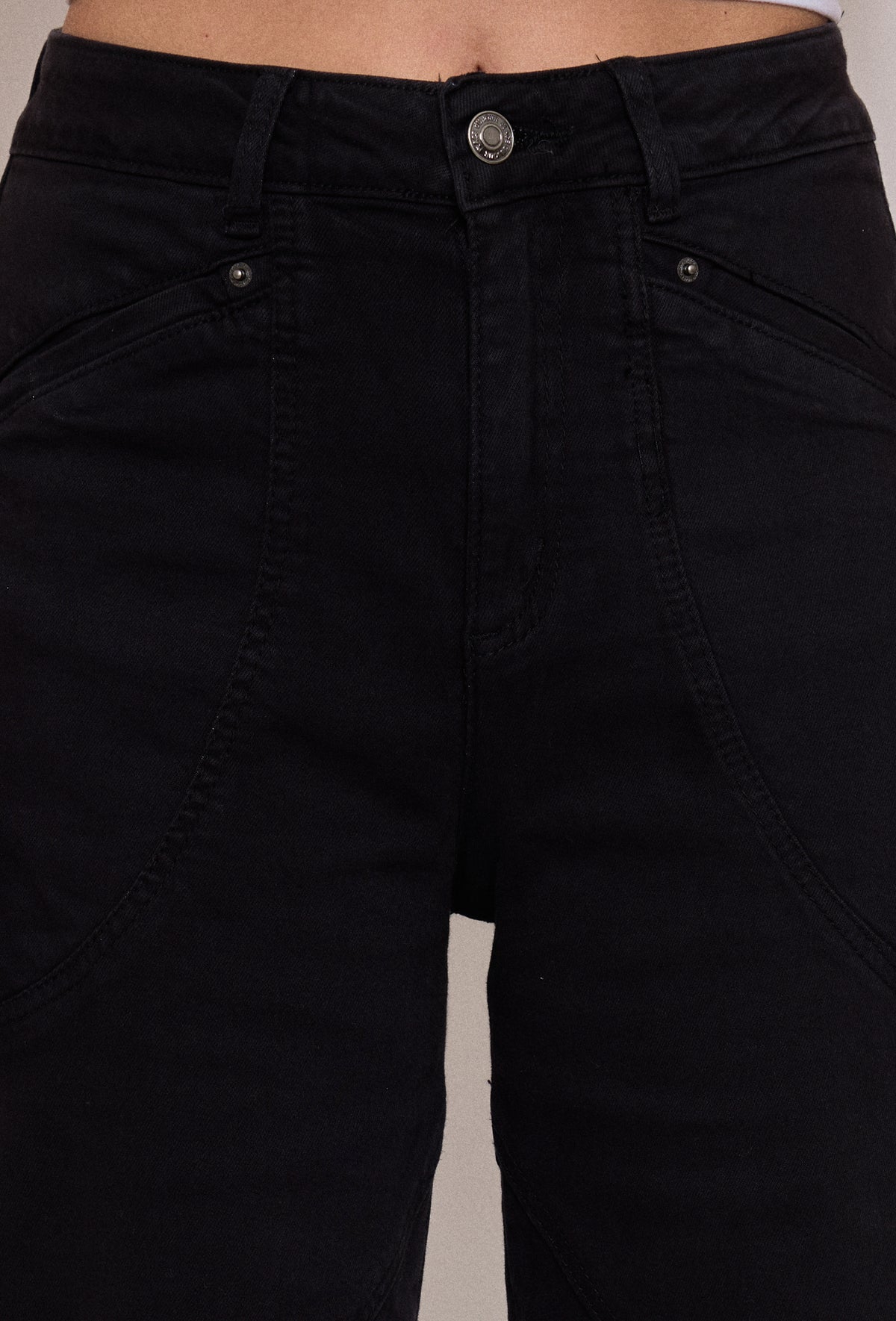Noir, Pantalon ballon, moderne, tendance, Place du jour