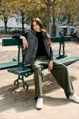 Kaki,Cargo large fluide Jade - Pantalon femme - Place du jour