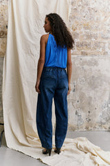 Jean bleu fonce, Pantalon Ballon Grande Poche - Vue 5 - Place du Jour