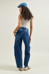 Jeans, Jean Ballon Taille Haute - Vue 2 - Place du Jour