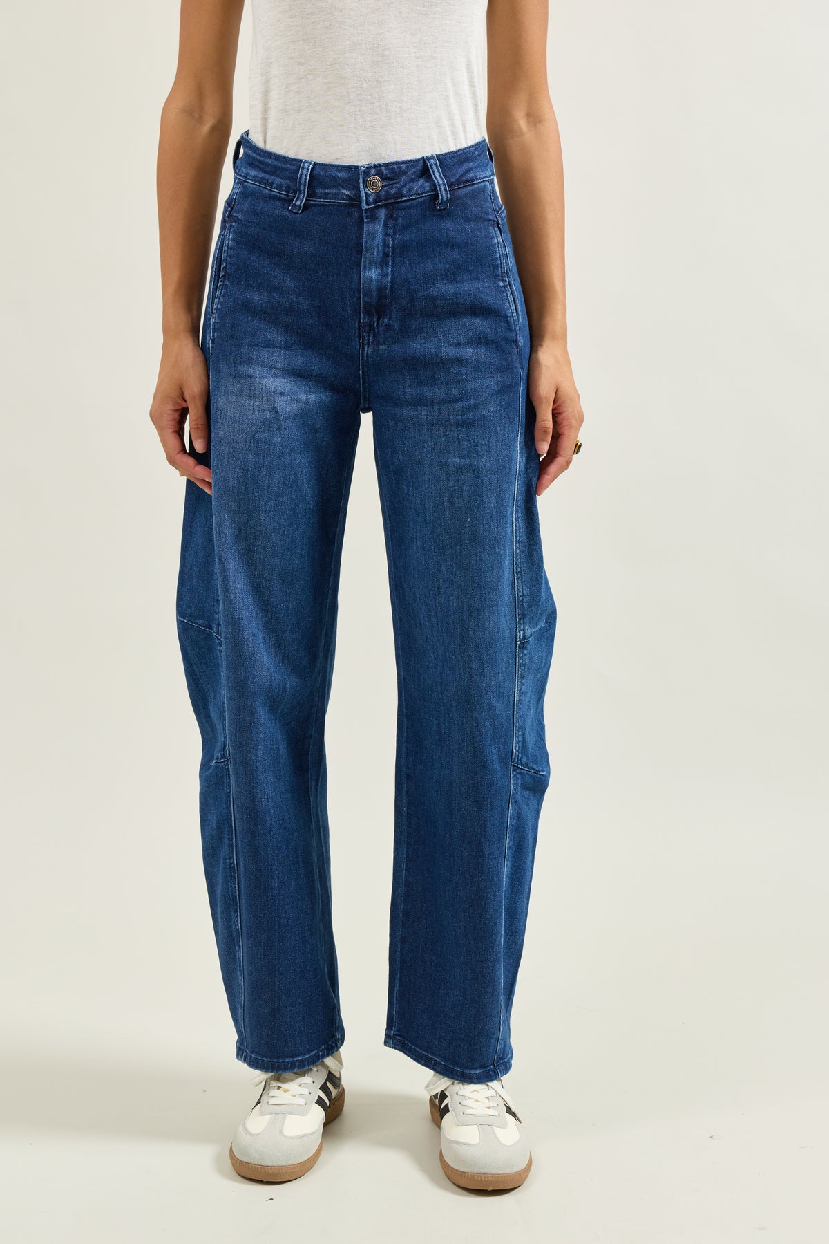Jeans, Jean Ballon Taille Haute - Vue 4 - Place du Jour