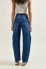 Jeans, Jean Ballon Taille Haute - Vue 5 - Place du Jour