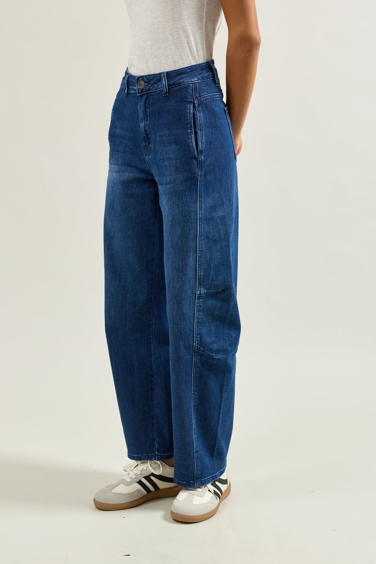 Jeans, Jean Ballon Taille Haute - Vue 6 - Place du Jour