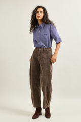 Choco, Pantalon Cargo Velours Côtelé - Vue 3 - Place du Jour