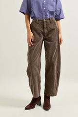 Choco, Pantalon Cargo Velours Côtelé - Vue 4 - Place du Jour