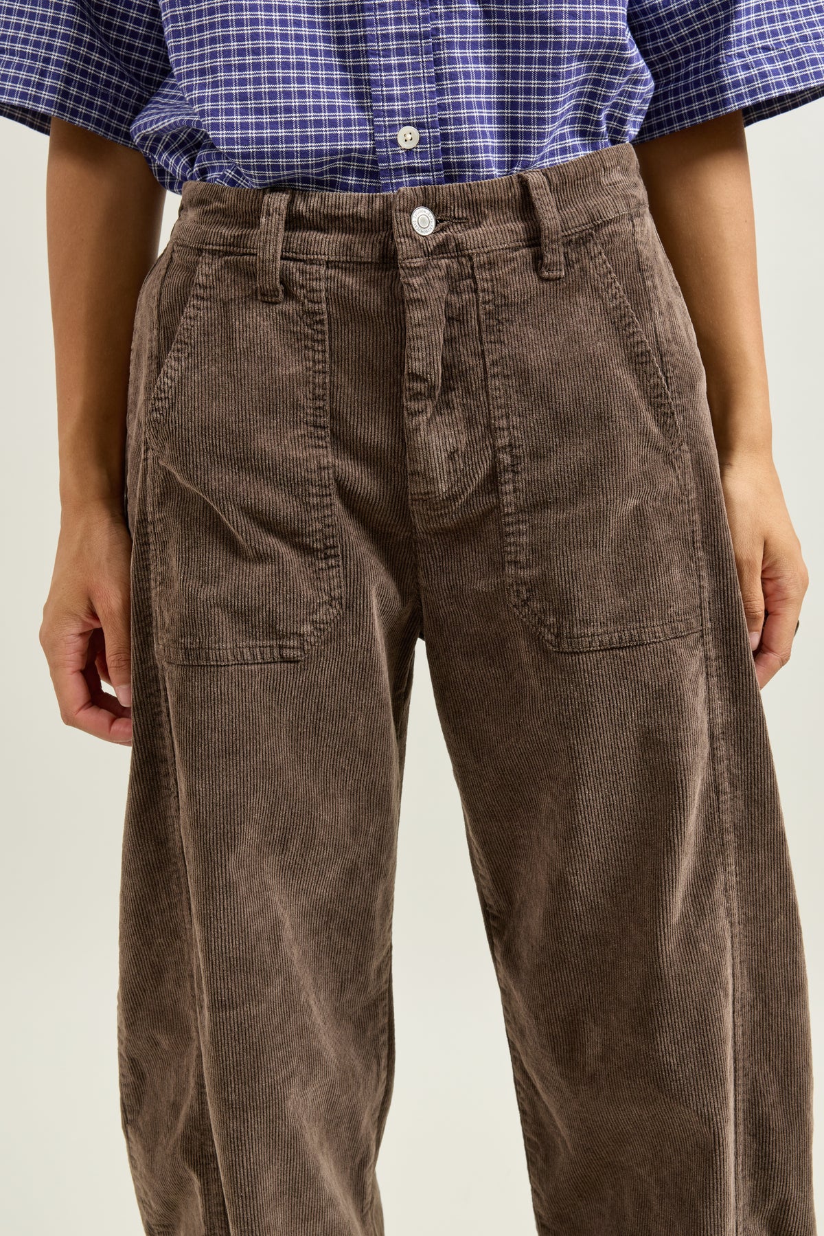 Choco, Pantalon Cargo Velours Côtelé - Vue 7 - Place du Jour