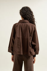 Choco, Veste Courte Boutonnée Col Chemise - Vue 4 - Place du Jour