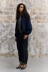 Jeans bleu, Veste Bomber - Vue 4 - Place du Jour