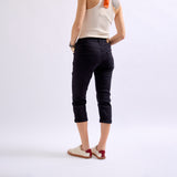 Noir, Pantacourt couleurs place du jour boutons fantaisies