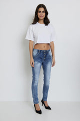  Jean bleu, Jean Boyfriend Taille Haute - Jean Femme - Place du jour