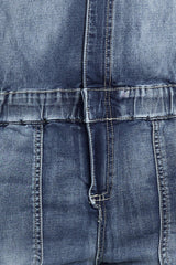 Jean bleu,Combinaison Manches Longues Zippée - Femme - Place du jour