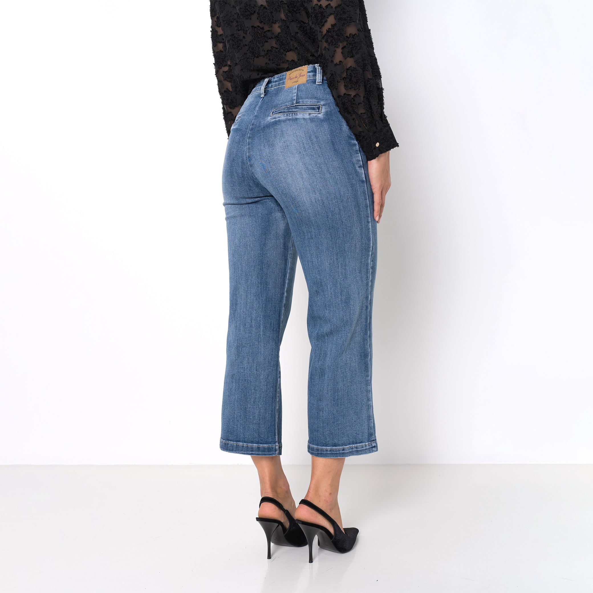Jean bleu,Jean chino coupe droite 7/8 - Jean femme - Place du jour
