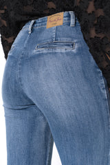Jean bleu,Jean chino coupe droite 7/8 - Jean femme - Place du jour