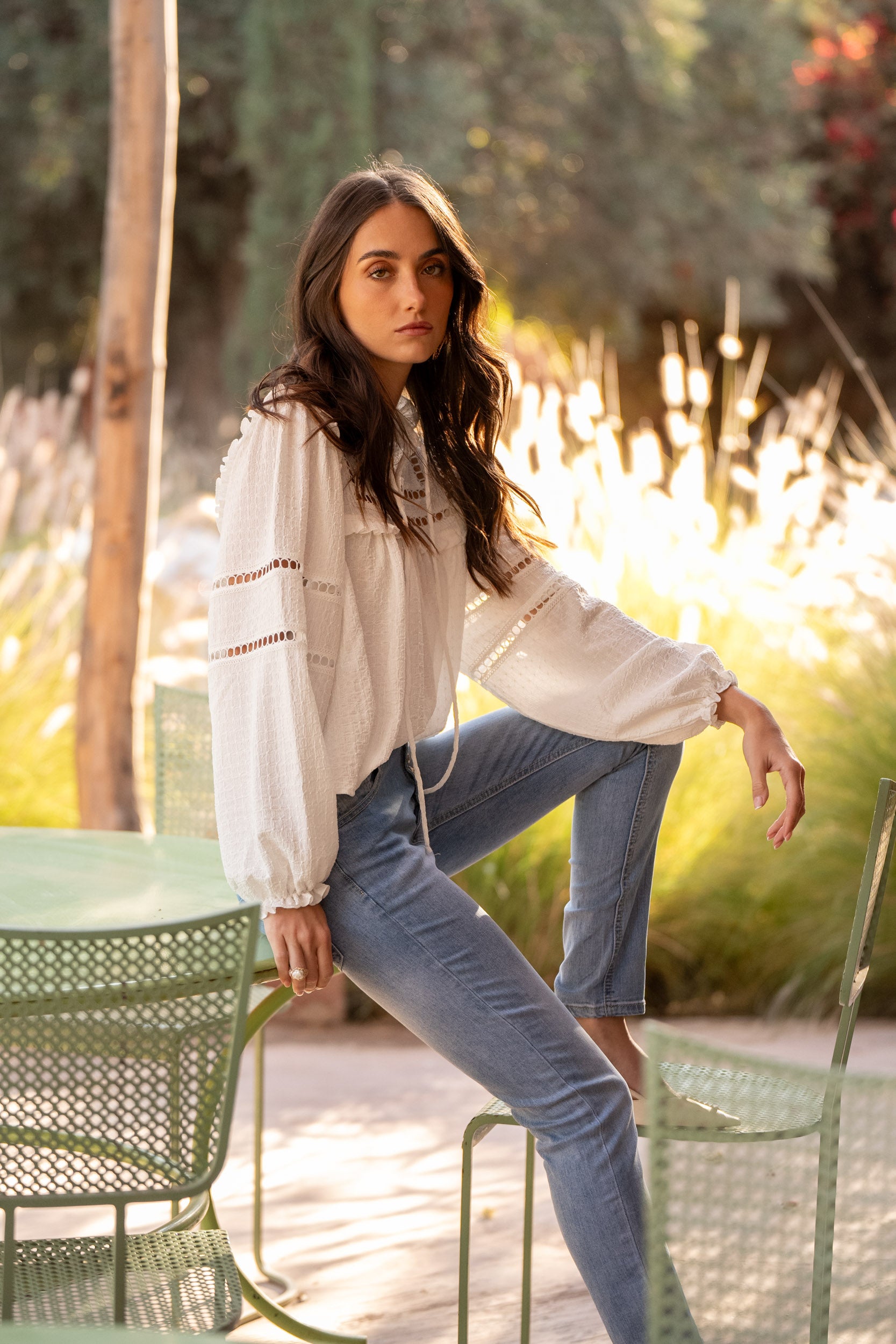 Jean bleu clair,Jeans Bella Boyfriend à boutons argentés - Jean femme - Place du jour