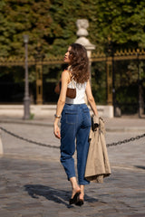 Jean bleu fonce,Jean Jeanne Bleu Femme - Place du Jour