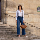 Jean bleu fonce,Jean Vintage Coupe Large - Jean Femme - Place du jour