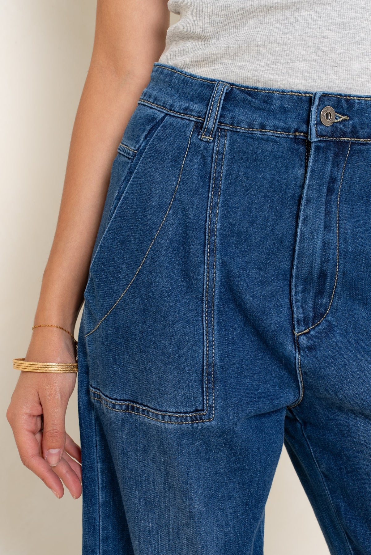 Jean bleu fonce,Jean Jeanne Sarouel Bleu Femme - Place du Jour