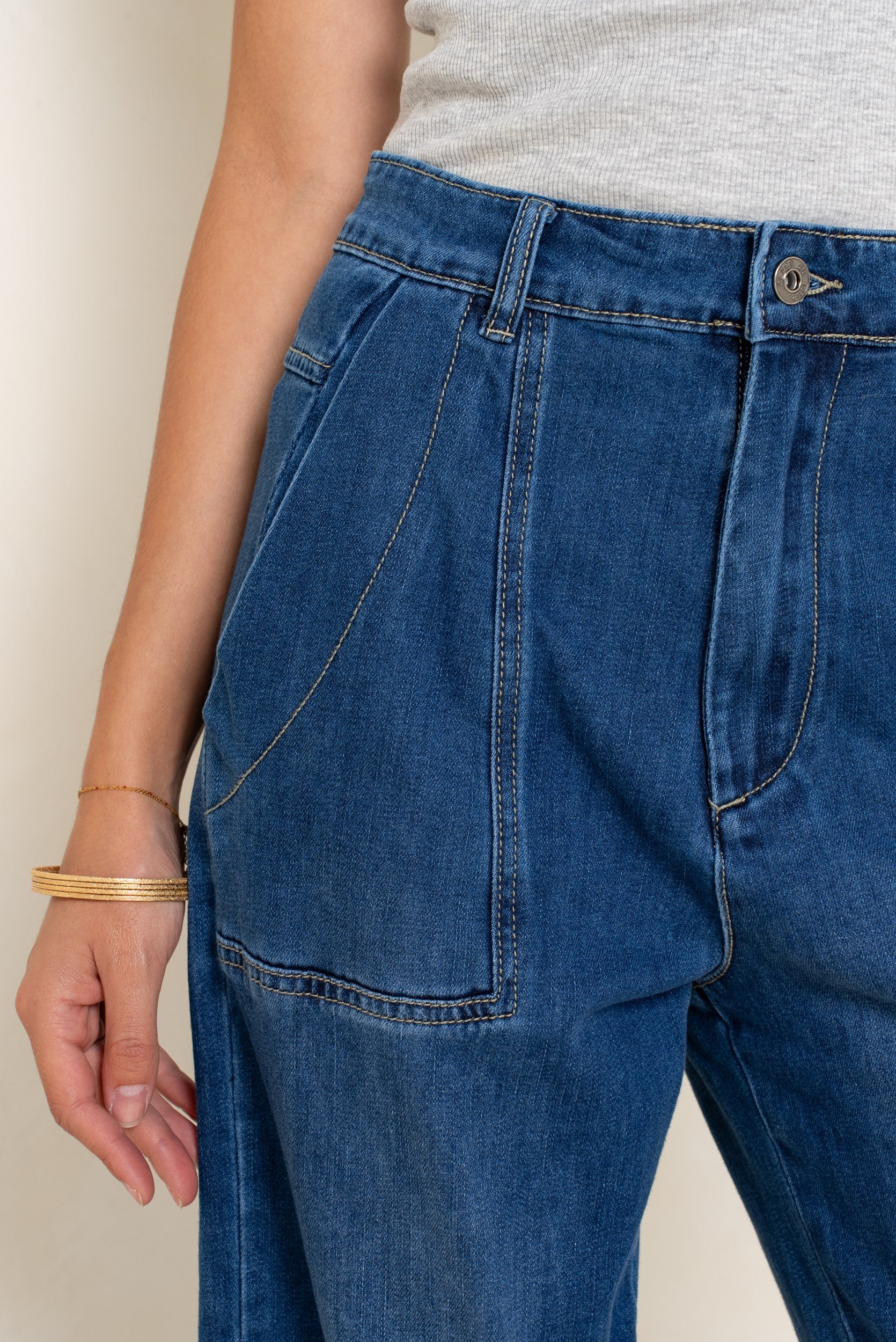 Jean bleu fonce,Jean Jeanne Sarouel Bleu Femme - Place du Jour