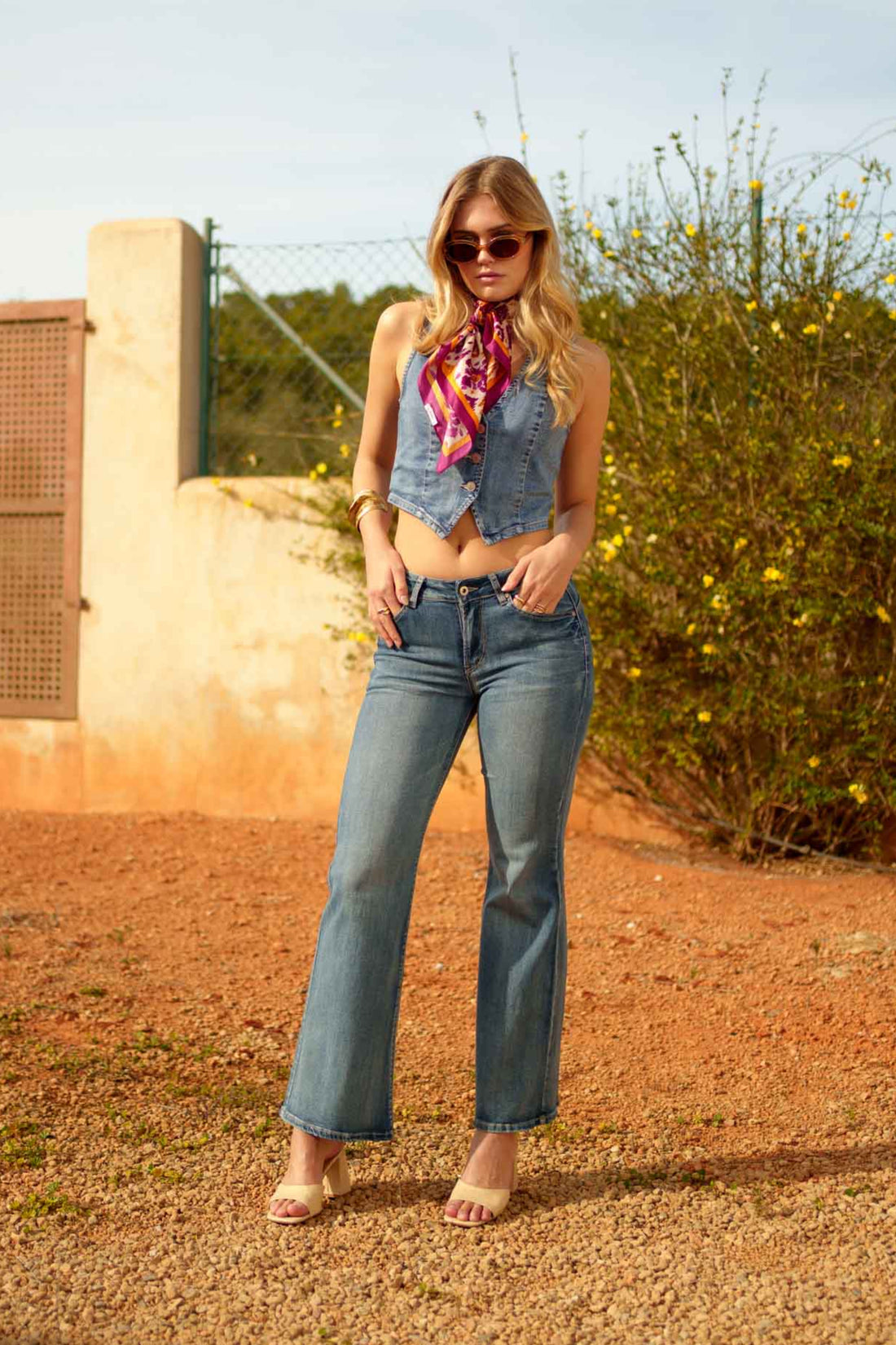Jean Droit Taille Haute Zip