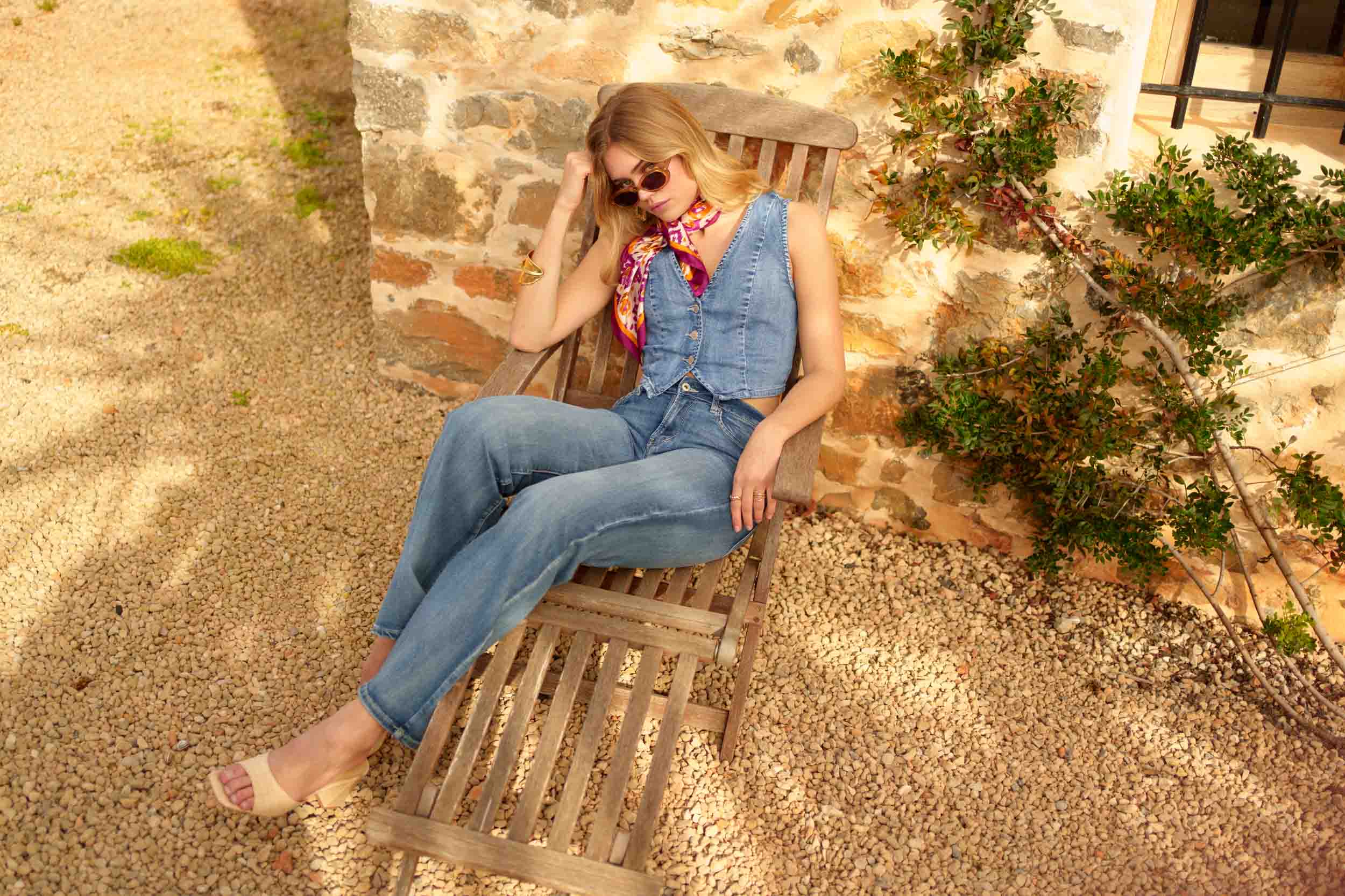 Jean bleu,Jean Coupe Droite Taille Haute Zip - Jean Femme - Place du jour