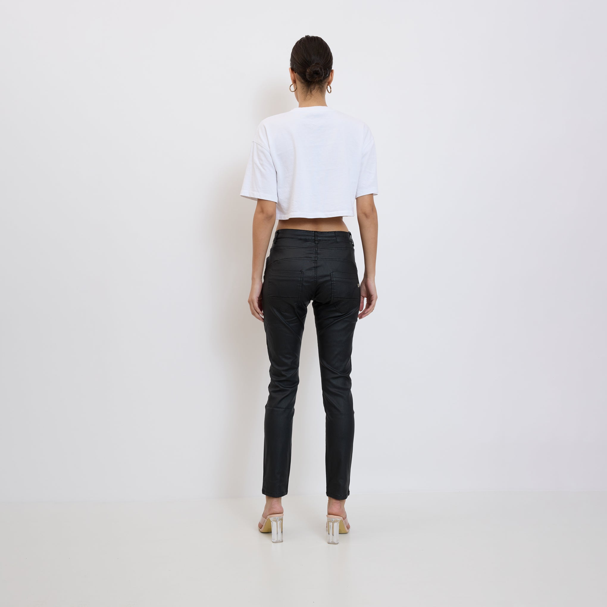 Boyfriend Simili Cuir Boutons Fantaisies